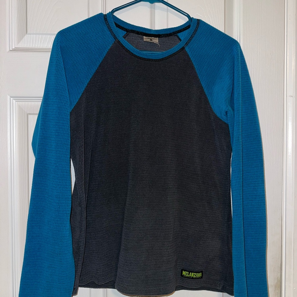 Melanzana Gray and Blue Women's crew neck